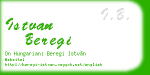 istvan beregi business card